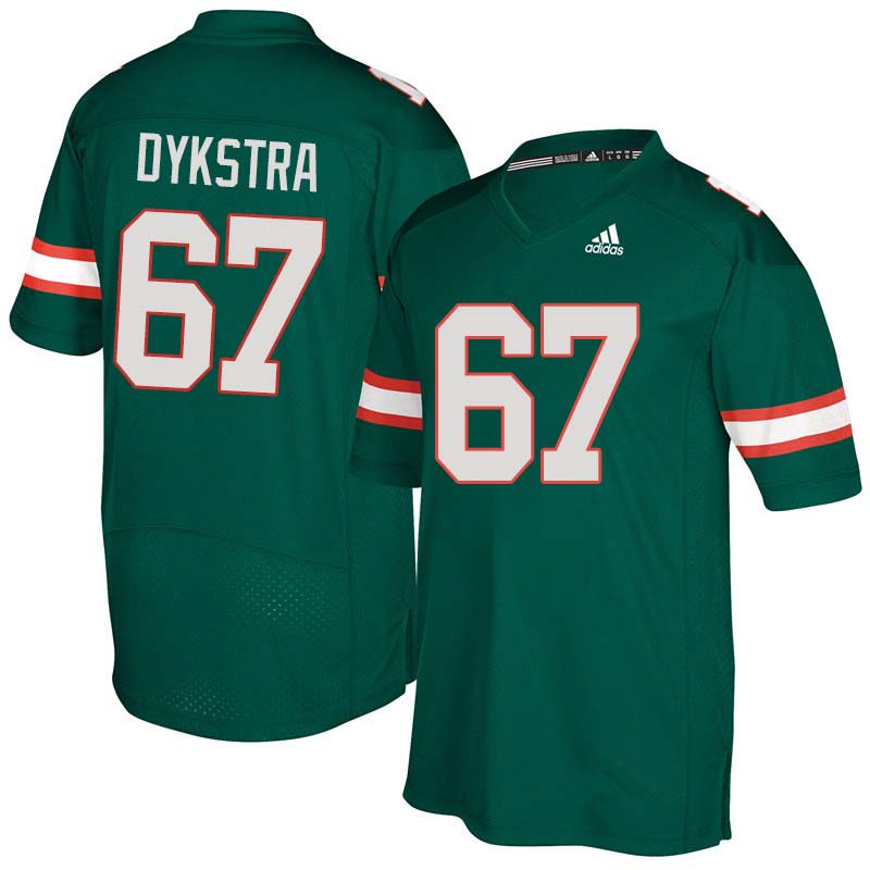 Adidas Miami Hurricanes #67 Zach Dykstra College Football Jerseys Sale-Green